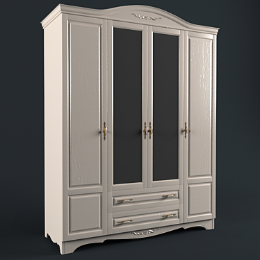 Provence Style Wardrobe: Elegant and Spacious 3D model image 1 