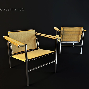 Classic Cassina LC1 Chair 3D model image 1 