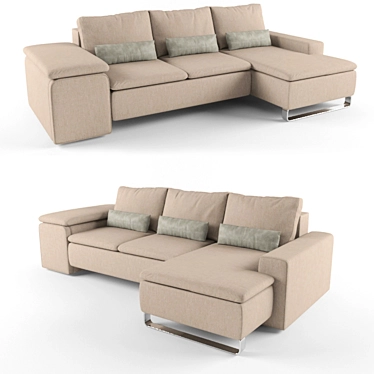 Cozy Rendezvous Sofa 3D model image 1 