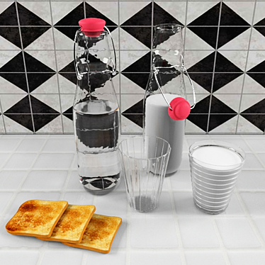 Toast Bottle 3D model image 1 