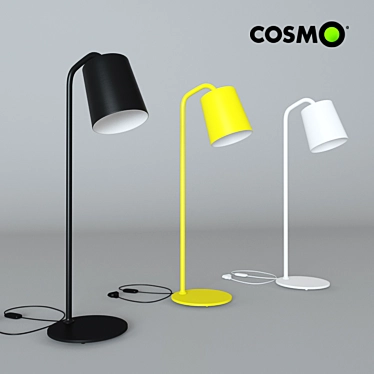 Elegant Enamel Table Lamp 3D model image 1 