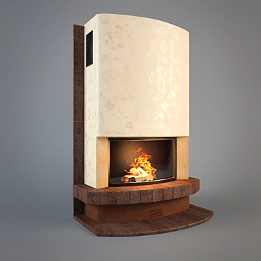 Title: Modern Sieve Fireplace 3D model image 1 