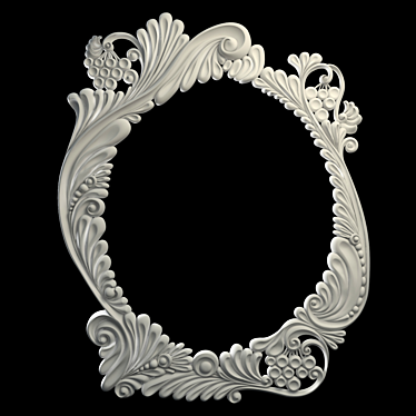 Elegant Mirror Frame 3D model image 1 