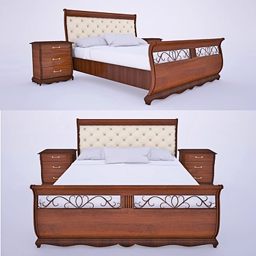 Exquisite Bed Design 3D model image 1 