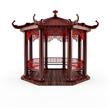 Chinese Style Arbor 3D model image 1 