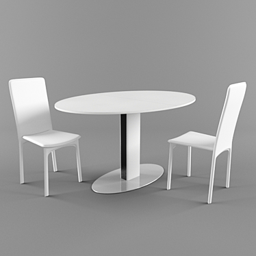 Minimalist Duo Furniture 3D model image 1 