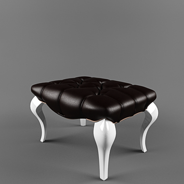 Comfortable Velvet Pouf Ottoman 3D model image 1 