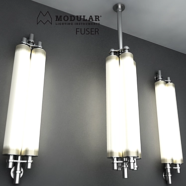 MODULAR FUSER 8X 21W Modern Ceiling Light 3D model image 1 