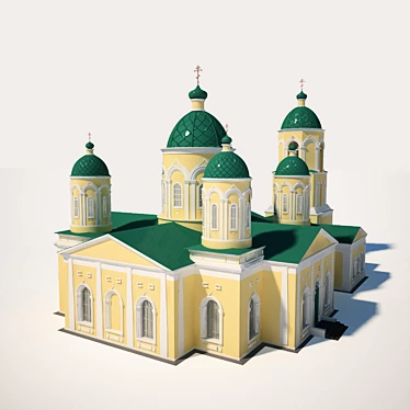 Trinity Church in Mikhailovka: Classic Russian-Byzantine Beauty 3D model image 1 