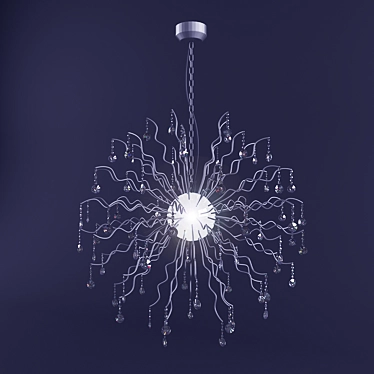 Sleek China Chandelier 3D model image 1 