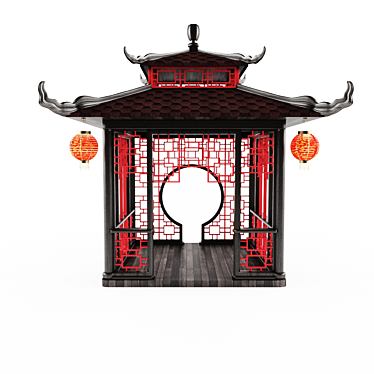 Outdoor Gazebo | 4100 x 4100 | Chinese Design 3D model image 1 
