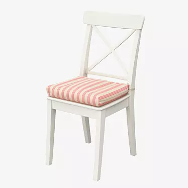 Comfort and Style: Ikea Ingolf Chair with Ulla-May Pillow 3D model image 1 