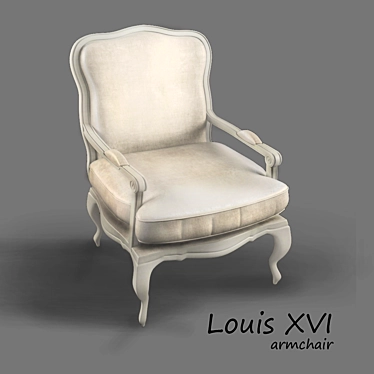 Elegant Louis XVI Chair 3D model image 1 