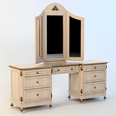 Elegant Debussy Dressing Table 3D model image 1 