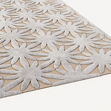 Elegant Floral Carpet | 140x180cm 3D model image 1 