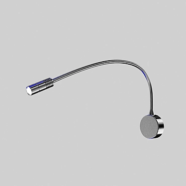 Modern Chrome Metal Wall Sconce 3D model image 1 