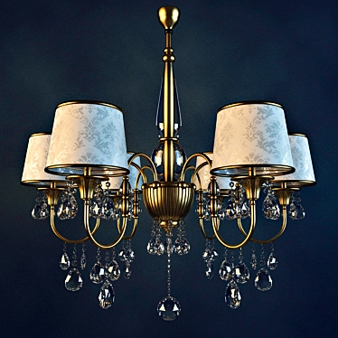 Crystal Elegance: Stunning Chandelier 3D model image 1 