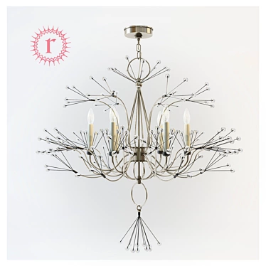 Elegant Splashing Water Chandelier 3D model image 1 