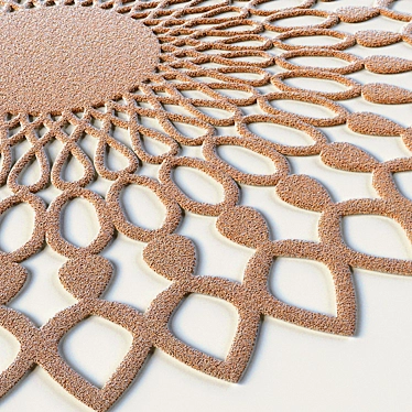 Circular Art Rug, Dimension: 180cm 3D model image 1 