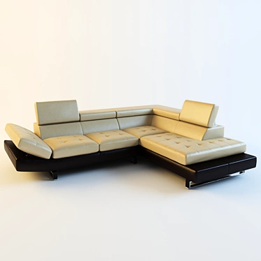 Luxury Bugatti Corner Sofa 3D model image 1 