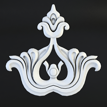 Elegant Stucco Decor- 630x600x35mm 3D model image 1 