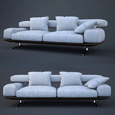 WING Sofa: Sleek Comfort for Your Living Space 3D model image 1 