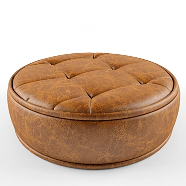 Elegant Round Ottoman 3D model image 1 