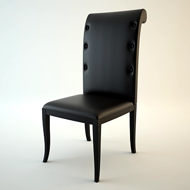 Modern Leather Chair with Studs 3D model image 1 