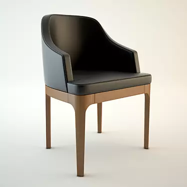 Elegant Leather Chair 3D model image 1 