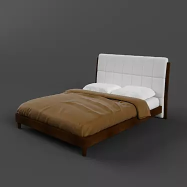 Sleek BB6330A Bed from China 3D model image 1 