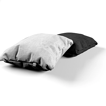 Folded Comfort Pillows 3D model image 1 