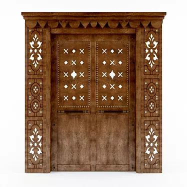 Elegant Georgian Door: Timeless Beauty 3D model image 1 