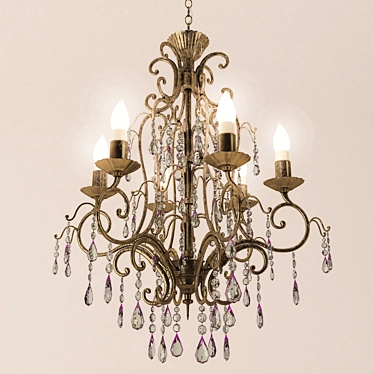 Elegant Crystal Chandelier 3D model image 1 