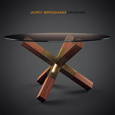 Modern Rustic Wood Table: Jax 3D model image 1 