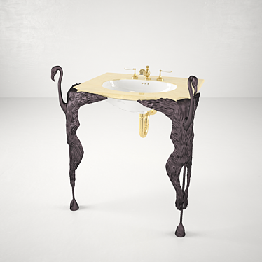 Kohler Uccello Elegant Console Table 3D model image 1 