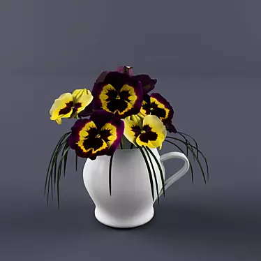 Pansy Textured Art Supplies 3D model image 1 