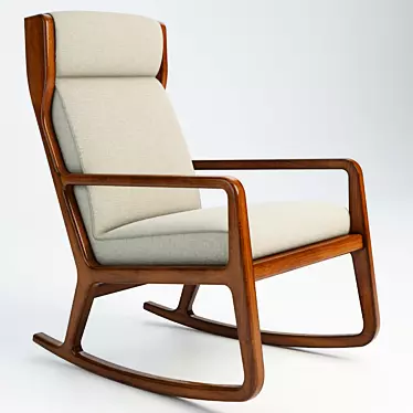 HARTWELL Rocking Chair: Comfortable, Stylish, and Elegant 3D model image 1 