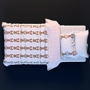 Title: Flower Bliss Duvet Set - IKEA 3D model image 1 