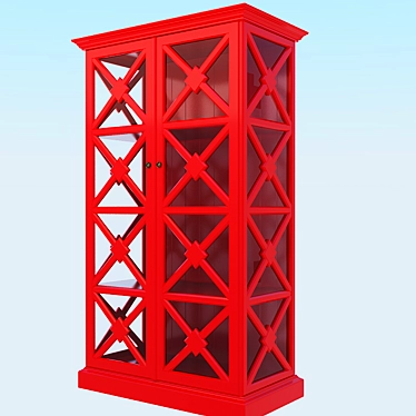 Redwood Oriental Sideboard 3D model image 1 