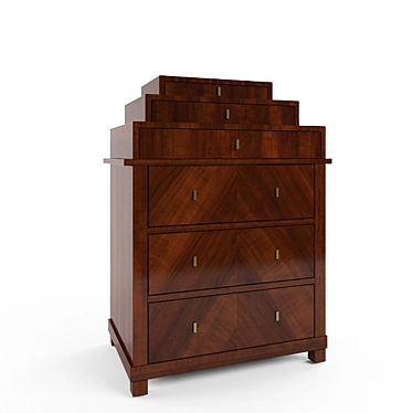 Bolier Rosenau Biedermeier Tiered Chest 3D model image 1 