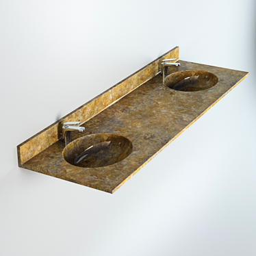 Marble Wash Basin: Elegance Refined 3D model image 1 