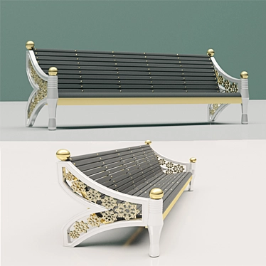 Outdoor Park Bench 3D model image 1 