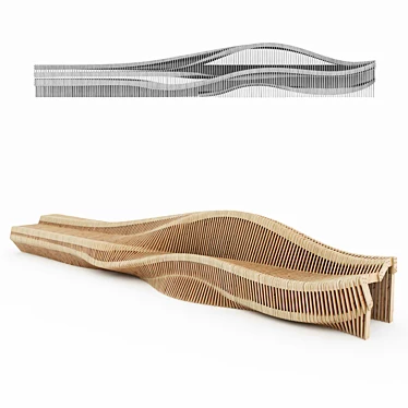 Parametric Wood Rakes: Flowing Aesthetics 3D model image 1 