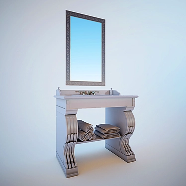 Vintage Wash Basin 3D model image 1 