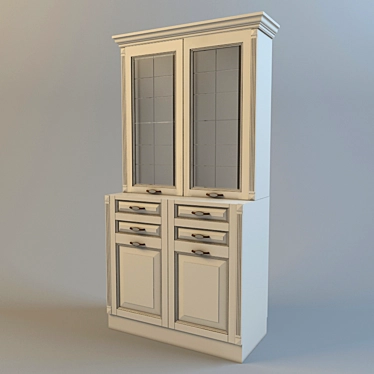 Sleek Buffet Table 3D model image 1 