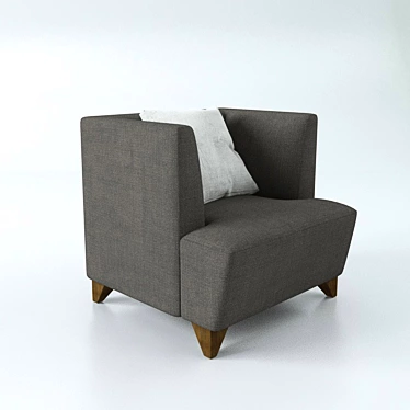 AbitaStyle Comfy Single Sofa 3D model image 1 