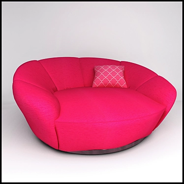 Round Kids Sofa 3D model image 1 