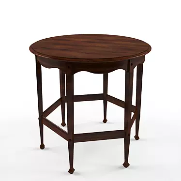 Elegant Shaw Side Table by Baker 3D model image 1 