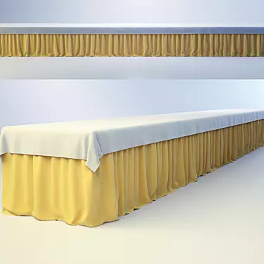 Title: Elegant Banquet Tablecloth 3D model image 1 