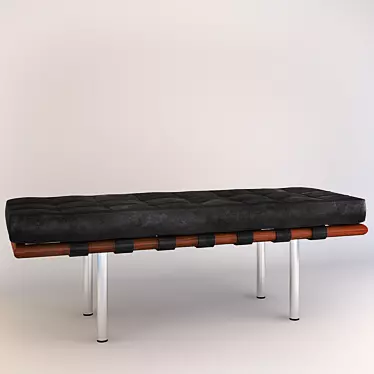 Modern Barcelona Bench - Elegant and Versatile 3D model image 1 